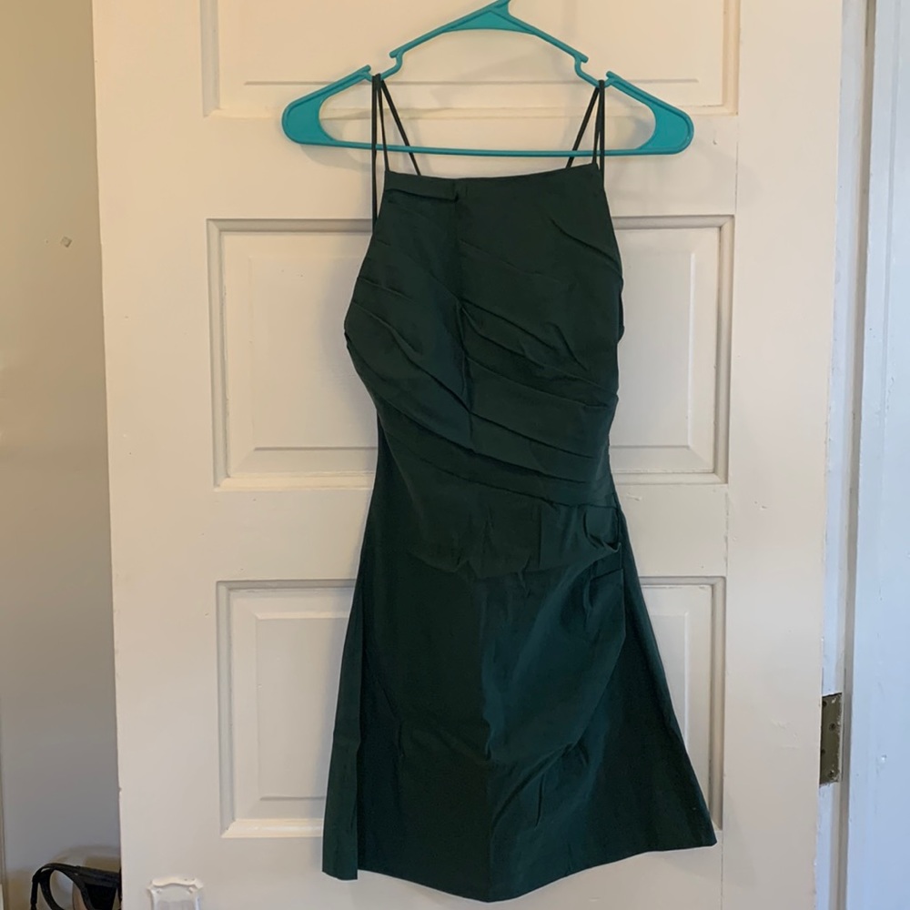 ZARA Draped Linen Blend Dress